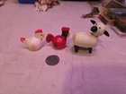 Vintage Fisher Price Animal Sheep rooster and hen lot of 3