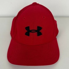 Under Armour Youth Classic Fit Embroidered Logo Red/Black Baseball Hat Cap S/M