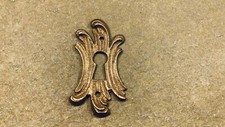 Antique Furniture Lock Brass Key Hole Cover Plate Lock Skeleton Key Escutcheon