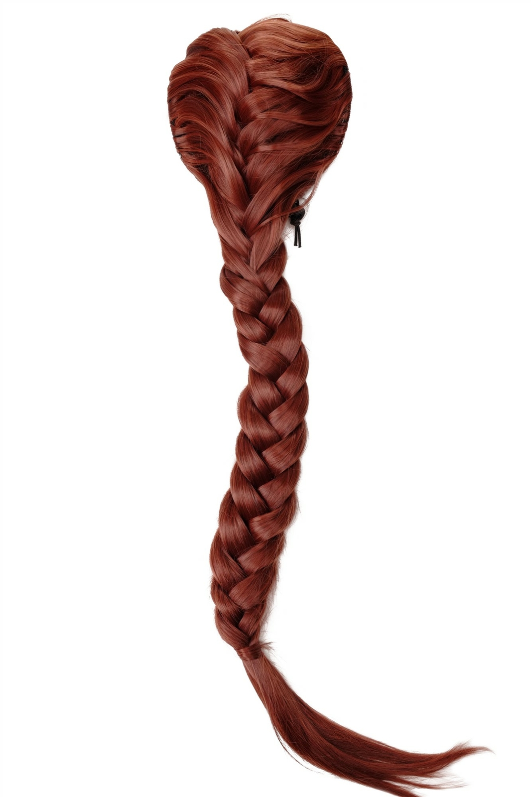 Hair Piece Braided Braid Ponytail Long Traditional Clip Red Brown Costume