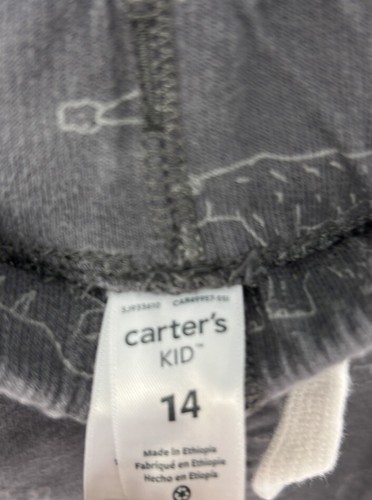 Carters EUC lot of 2 jogger sweatpants boys Size 14 Gray Blue Dinosaurs Space - Picture 10 of 13