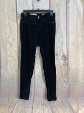 Pilcro And The Letterpress Serif Black Velvet 5 Pocket Pant Size 25
