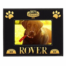 Personalized Pet Dog Picture Frame 5x7- Custom Engraved Animal Photo Gift