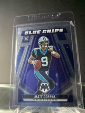 Matt Corral Panthers no RC-4 Rookie 2022 Panini Mosaic Football Blue Chips 