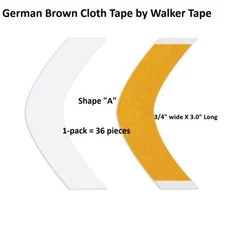 German Brown Cloth Tape Shape A 1 pack by Walker Tape Co.