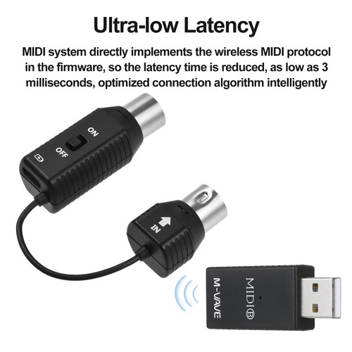 M-VAVE MS1 Wireless Transmission System MIDI System MIDI Wireless Adapter E2D2 - Picture 8 of 8