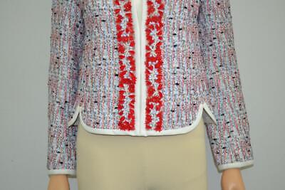 【SCENERITY】Beaded tweed jacket Giambattista Valli White/Red/Light Blue Tweed/Beaded Jacket