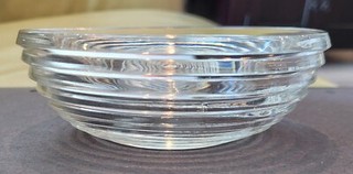 Manhattan cereal bowl by Anchor Hocking depression glass art deco look