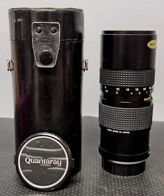 Quantaray 85-210mm f/3.8 Manual Focus Auto Zoom Lens Macro for Pentax PK w Case
