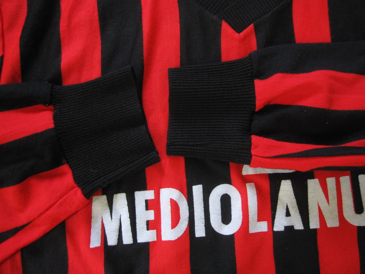 Maillot Vintage AC Milan Football – Taille XL – Style Rétro Mediolanum
