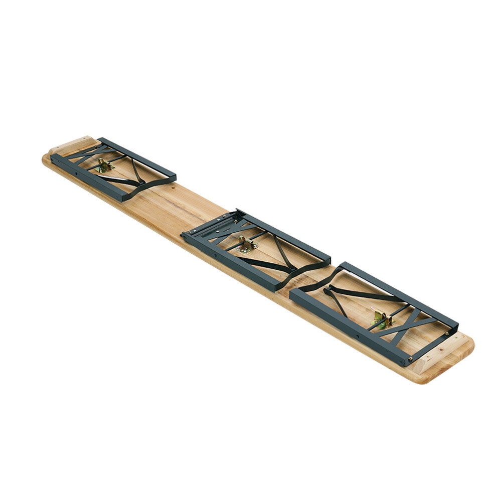 2X Wooden Folding Beer Bench Set Picnic Party Chairs Outdoor Garden