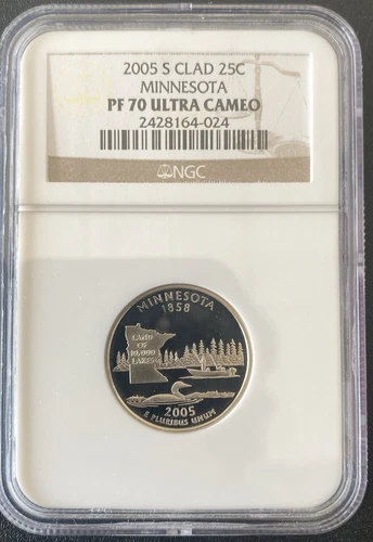 2005 S Clad 25c Minnesota State Quarter NGC PF 70 Ultra Cameo
