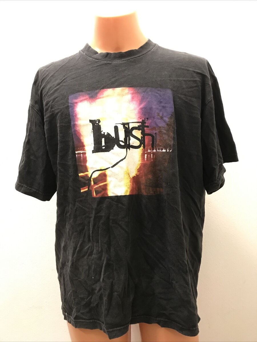 Vintage 90's Bush Suitcase Men's Concert Tour Black T-Shirt Vintage 90's Bush Suitcase Men's Concert Tour Black T-Shirt