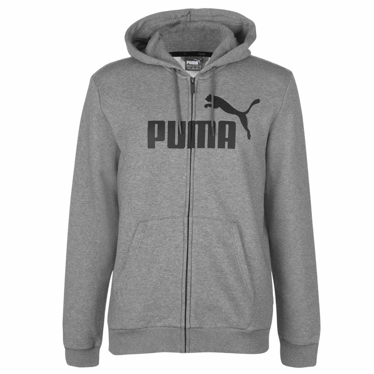 Puma Mens No1 Zip Hoodie Hoody Hooded Top Long Sleeve Lightweight Cotton  Full | eBay