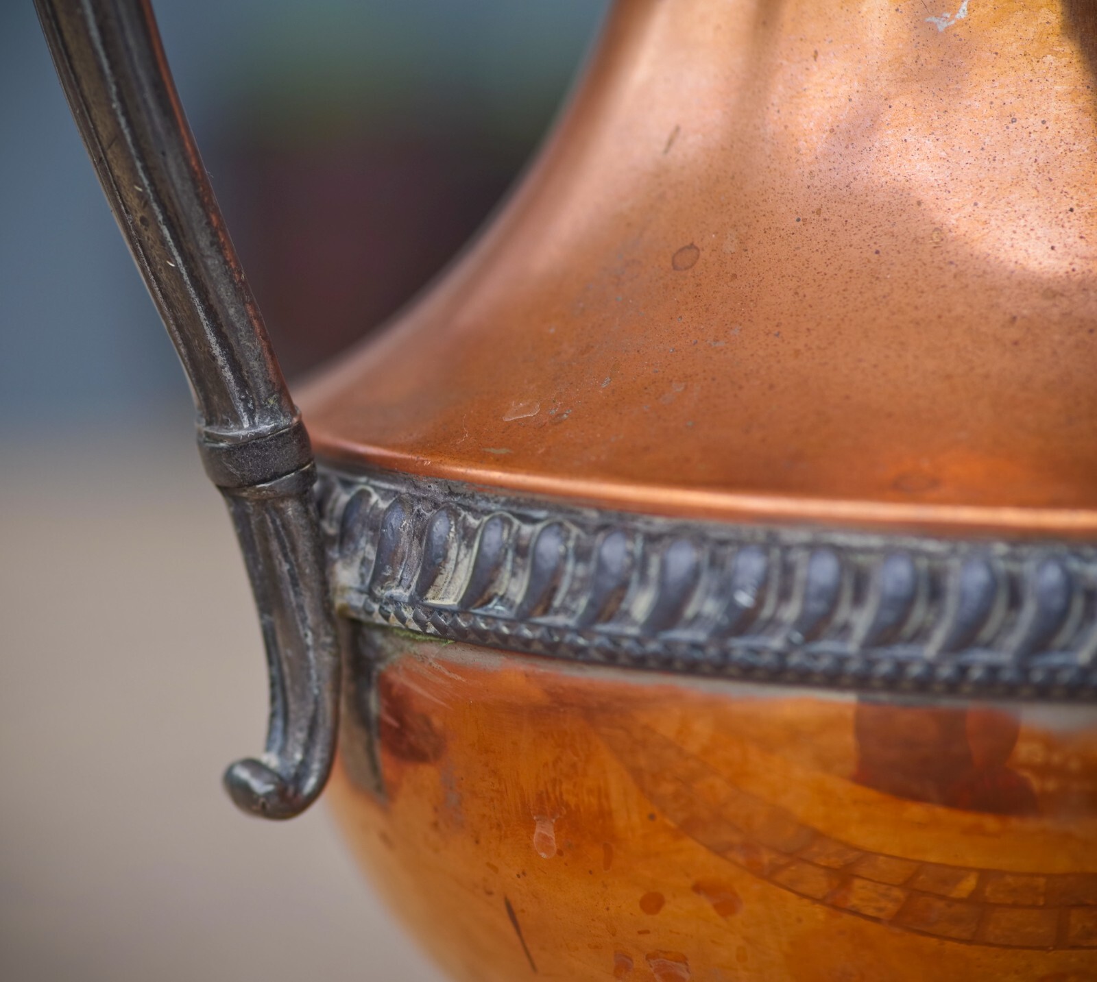 VINTAGE Silver On Copper TEAPOT Lehman Brothers New York Made in USA