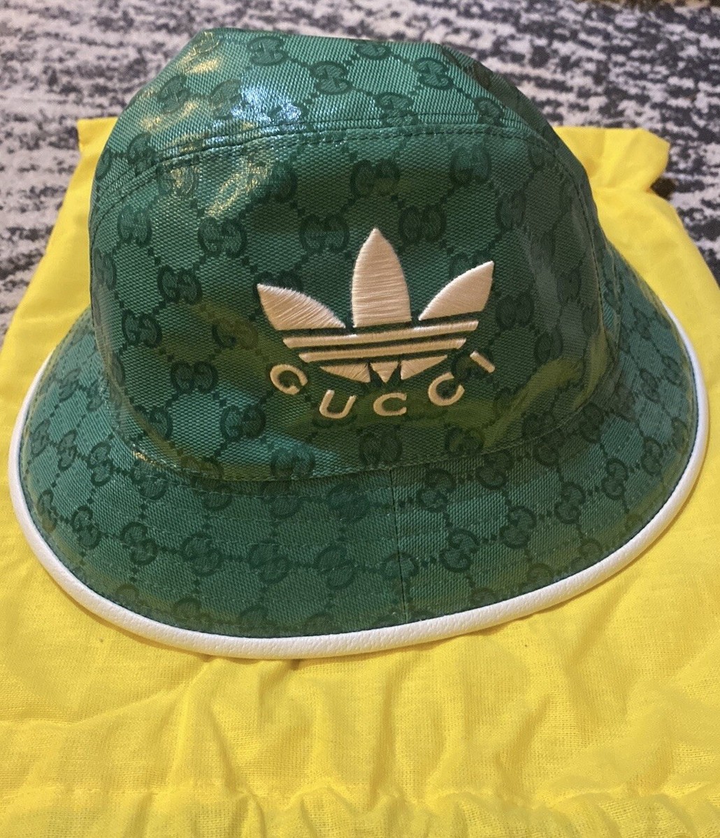 adidas x Gucci GGキャンバス ベースボール ハット ユニセックス Gucci x Adidas GG Canvas Fedora Bucket Hat size L | eBay