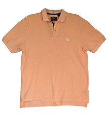 Chaps Natural Stretch Polo Shirt Short Sleeve Size Medium Light Orange Color
