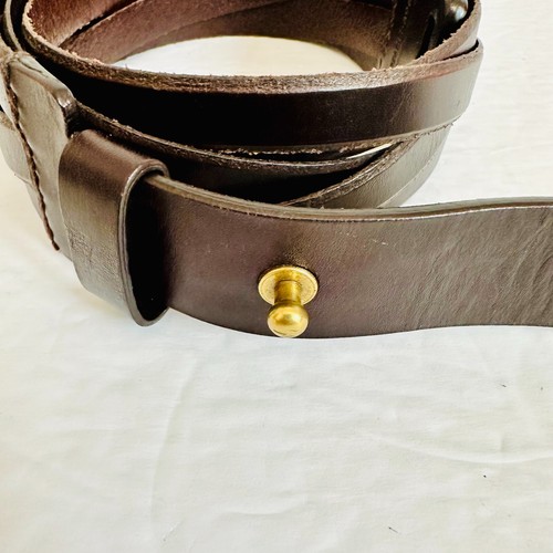 EUC GUCCI WOVEN BRAIDED DARK BROWN ESPRESSO LEATHER BELT 30"-34" MADE IN ITALY - Picture 7 of 9