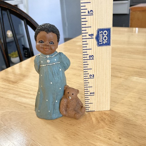 Vtg Martha Holcomb God Is Love “Amy”Figurine 1986 Signed #39 African Amer Girl - Picture 3 of 7