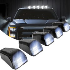5pcs Solar Powered Cab Light Led Wireless Cab Roof Lights White For Pickup Truck