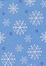Fat Quarter Blue Snowfall 100% Cotton Quilting Fabric Ideal for Frozen