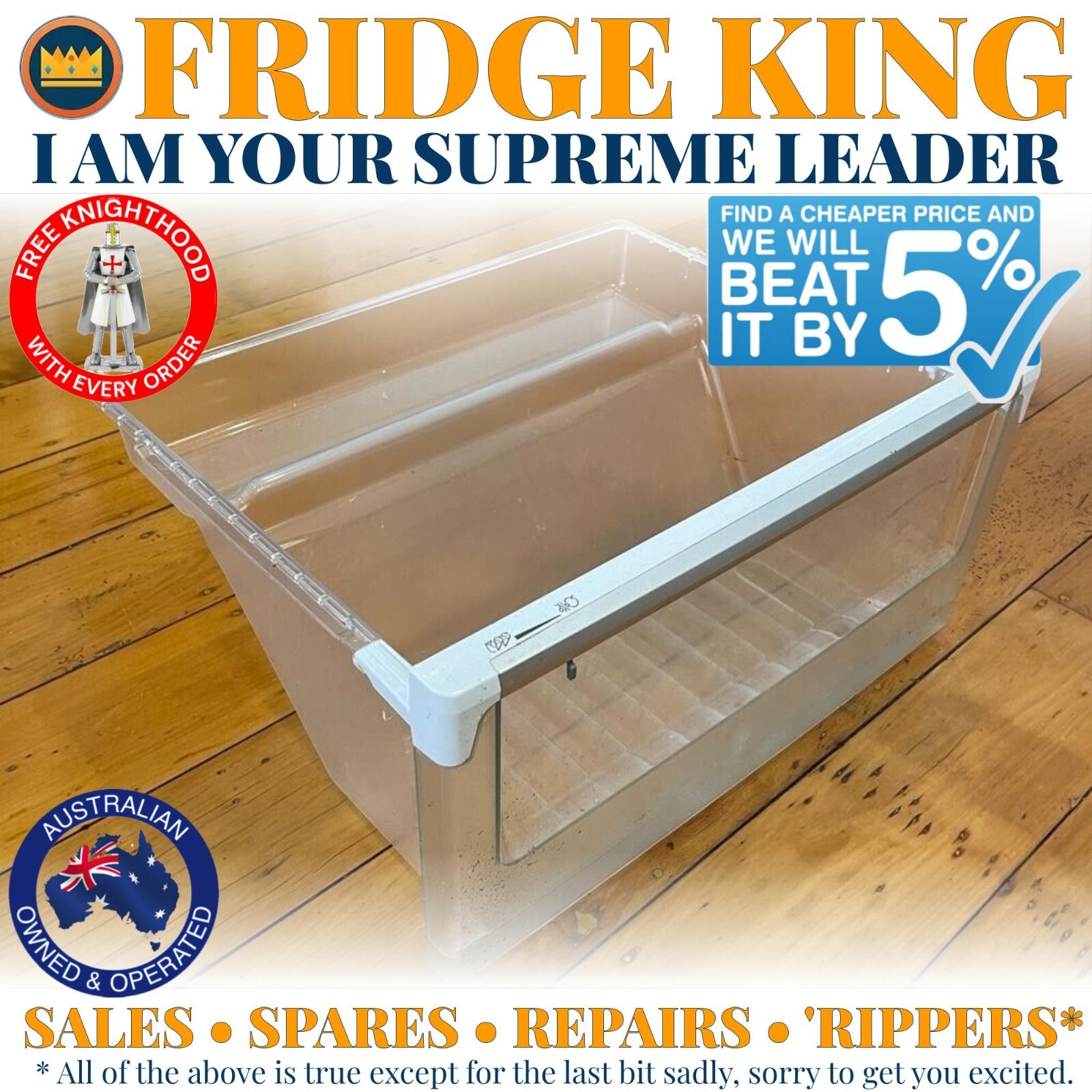 1452714 1452715 Westinghouse fridge LOWER crisper bottom base bin facia WSE6970