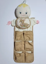 Vintage Hanging Baby Room Shoe Toy Binky Caddy Organizer Plakie Kitschy Decor