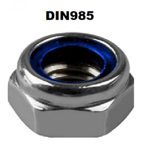 Muttern Edelstahl Hutmutter Sperrzahnmutter Selbstsichernde Muttern V2A Mutter - Bild 2 von 4