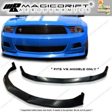 For 10 11 12 Ford Mustang V6 STL Style Front Bumper Lip Spoiler Chin Splitter PU