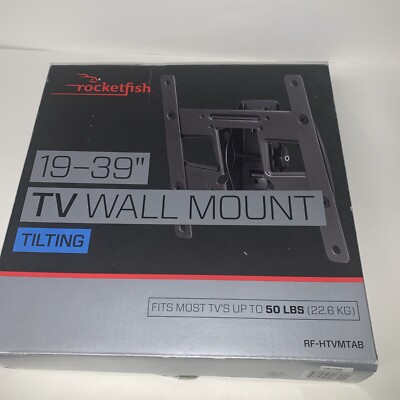 Rocketfish Tilting TV Wall Mount for Most 19'' to 39'' TVs up to 50 LBS RF-HTVMTAB