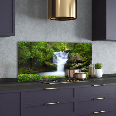 Panneau Mural Cuisine Tulup Sur Verre 140x70 Cm – Thème Forêt Verte