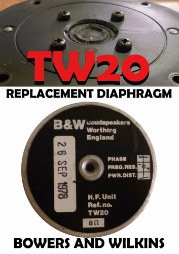 Replacement Tweeter Diaphragm Bowers and wilkins B&W TW20/TW 20 8 OHM DM5