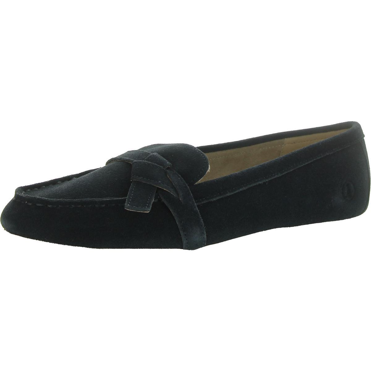 Женские синие кожаные мокасины-слипоны на плоской подошве Lands End 95 Medium BM BHFO 4740 4690₽