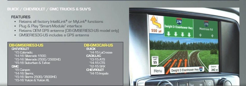 ROSEN DB-GMSERIES3-US 2014-15 CHEV & GMC Vehicles w/ 8" OEM Color LCD Displays - Image 2 of 4