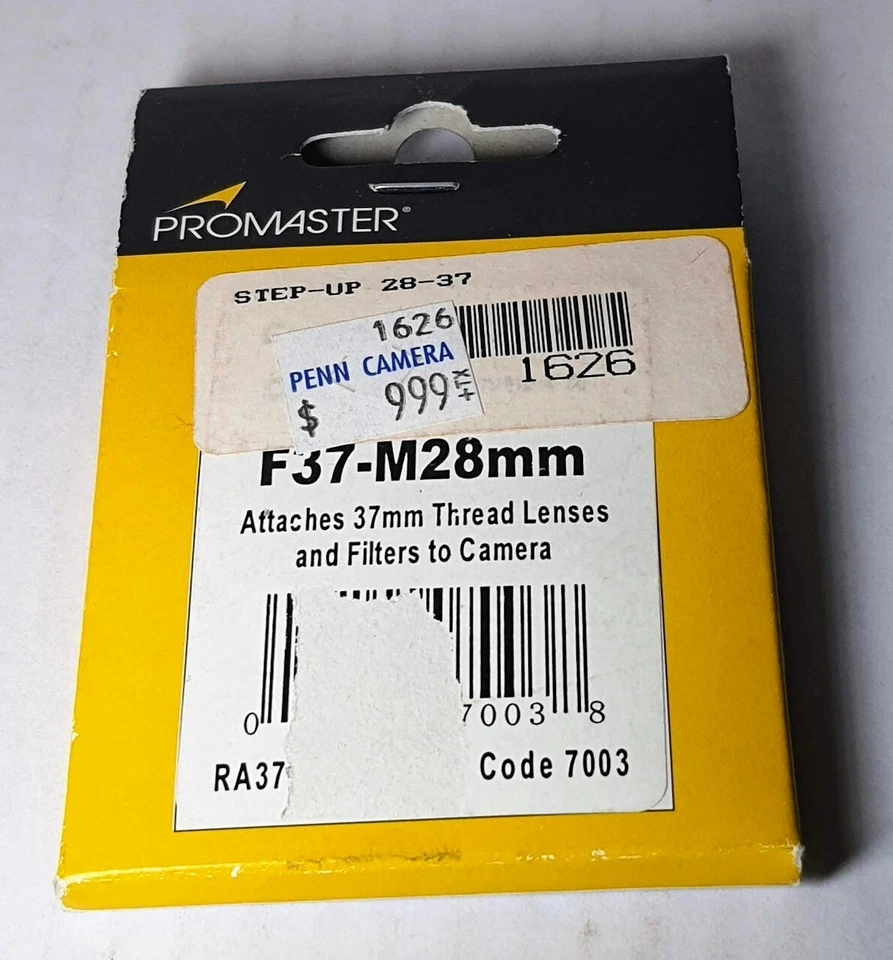 28-37mm Step Up Adapter Ring 28mm Lens to 37mm Filter Converter E28-E37 Plastic - Image 3 of 4