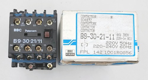 BBC Schütz B9-30-21-11 220V 50Hz / 220/240V 60Hz NUOVO/CONFEZIONE ORIGINALE - Foto 1 di 2