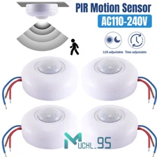 1/2/4 Pcs PIR Ceiling Mounted Sensor Occupancy PIR Motion Detector Light Switch