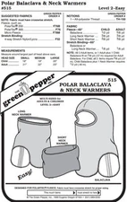 Polar Balaclava & Neck Warmers #515 Adults & Children Sewing (Pattern Only)gp515