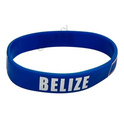 Belize Bracelet  / Belize Flag Silicone Rubber Bracelet 