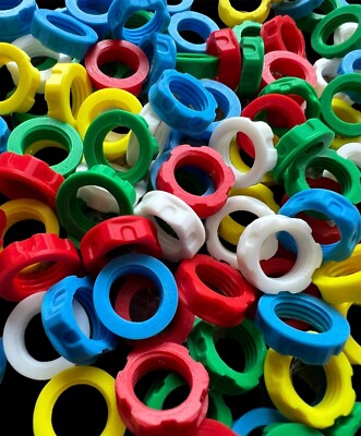 20 x gemischte farbige 1/4'' (6,35 mm) Kunststoff Gitarrenverstärker/Profiler Klinke Buchse Muttern