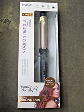VIVITAR SIMPLY BEAUTIFUL CERAMIC 1" CURLING IRON PG 8210 RG BLACK BOXED