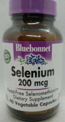Bluebonnet Selenium [Yeast-Free Selenomethionine] 200 mcg, 90 vegetable capsules