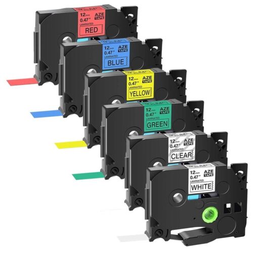 para Brother P Touch 2040 TZ TZe 231 Cinta de Etiqueta Repuesto 12mm 0.47" Laminada - Imagen 28 de 31