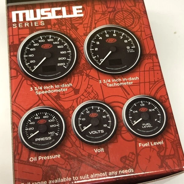 SAAS Muscle SG-TBD52W1 Turbo boost gauge diesel 0-20 PSi 52mm 2" White 52mm 2" — 第 3/4 张图片