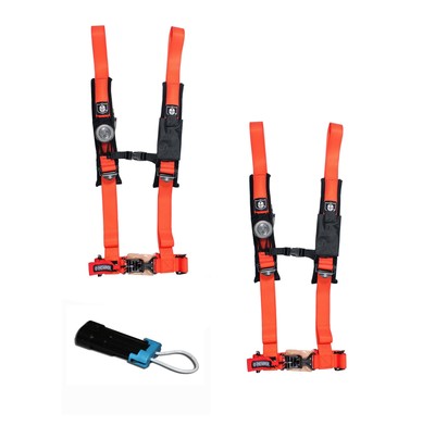 Pro Armor Seat Belt Harness 4 Point 3/" Padded Orange Can Am Maverick X3 2017+