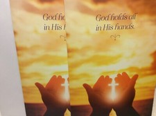 RSVP SYMPATHY CARDS New w/Envelopes LOT 2 "God holds all in his hands" LOW PRICE