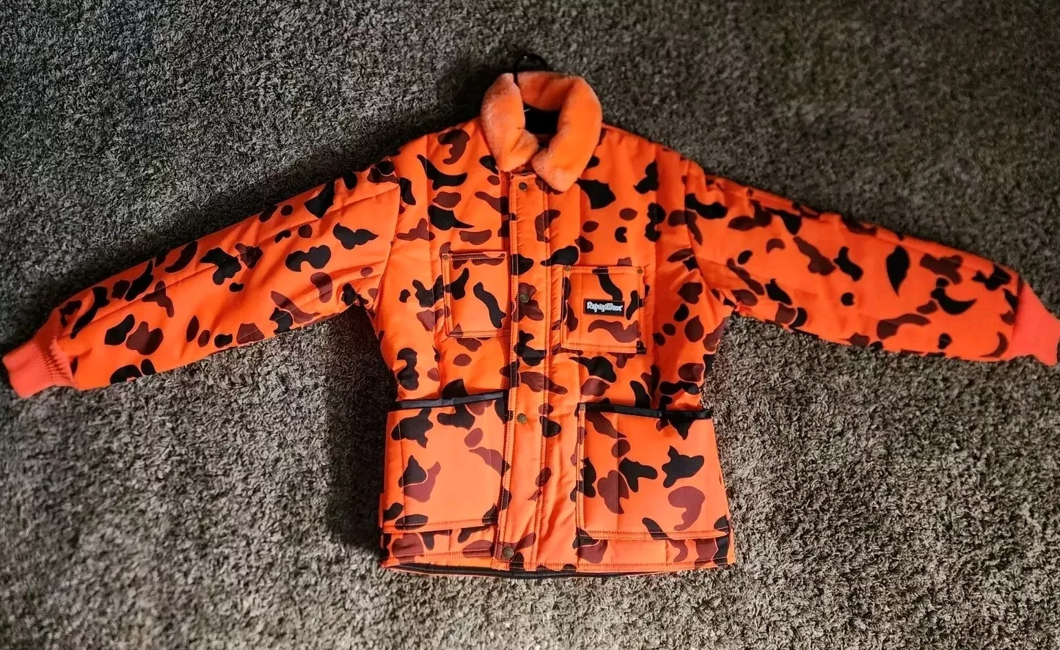Veste de corvée matelassée Supreme Refrigiware orange camouflage homme petite taille moyenne 