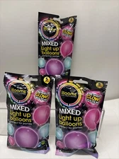 15 X Illooms LED Light Up Party Balloons 9 Inches MIXED COLORS (B49