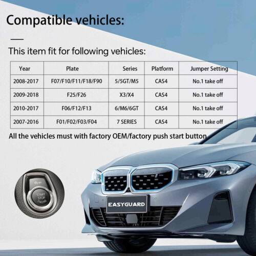 Arranque remoto para BMW F07 F10 F06 F01 F26 con botón de fabricante de equipos originales SOLO Plug&Play - Imagen 4 de 6