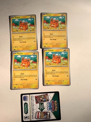 PAWMI 032/094 Pokemon Mega Evolutions -PHANTASMAL FLAMES + Code Card NM/M